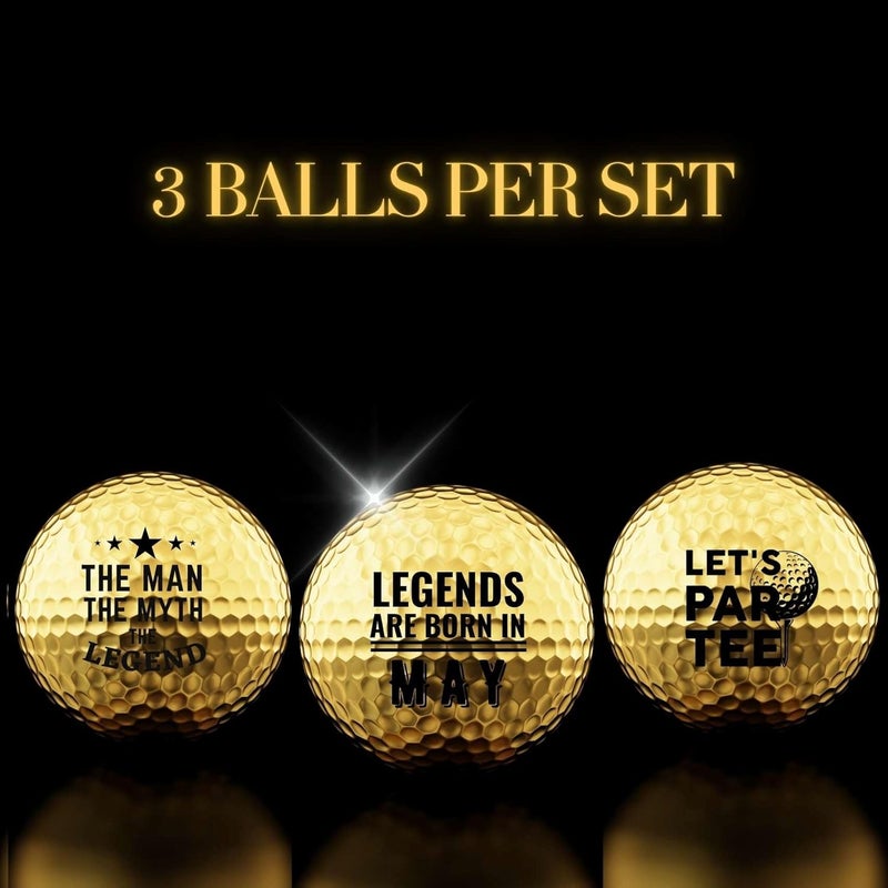 CybGene Birthday Gifts Golf Balls Set for Him, Golf Gifts for Men, Cool Accessories for Golfers, Birthday Golf Balls for Golf Lovers, Dad, Grandpa, Boyfriend, Husband, Brother, Uncle, Boss - Image 3